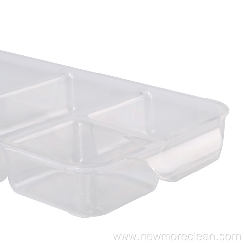 Transparent 5 Compartment Refrigerator Drawer Tray